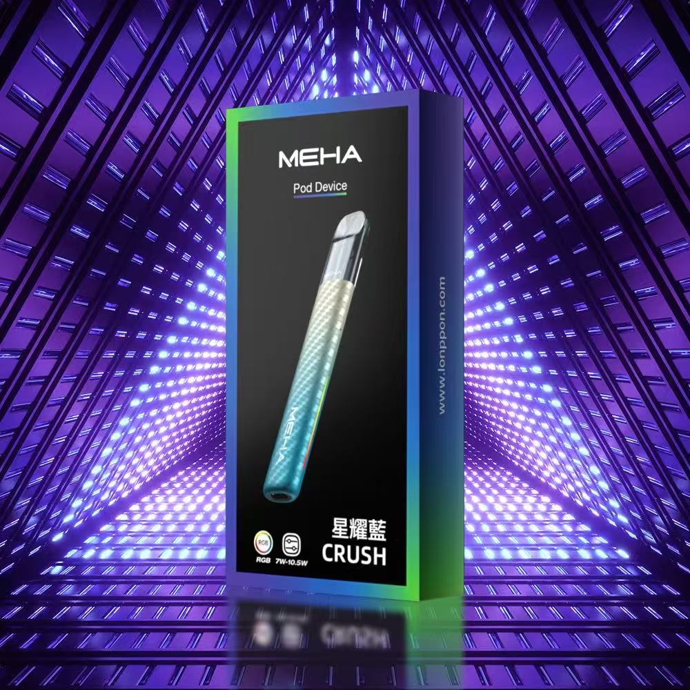 【MEHA Crush 魅嗨五代主機】三檔可調節功率煙桿/7色可選/兩側帶氛圍燈-VAKA糖果雲煙館