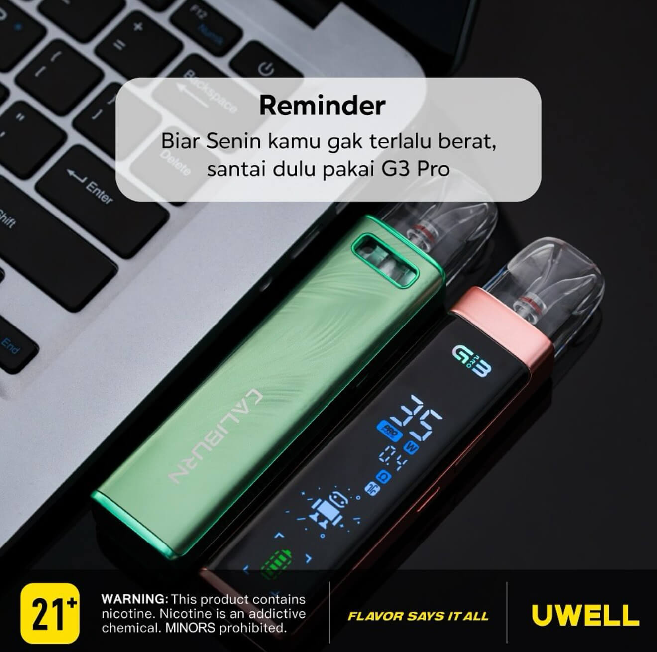 Uwell咖喱G3 Pro主機套裝-注油主機裝備-VAKA糖果雲煙館
